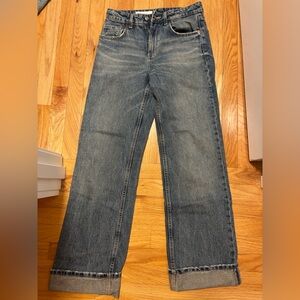Zara Women's Straight Leg Blue Jeans